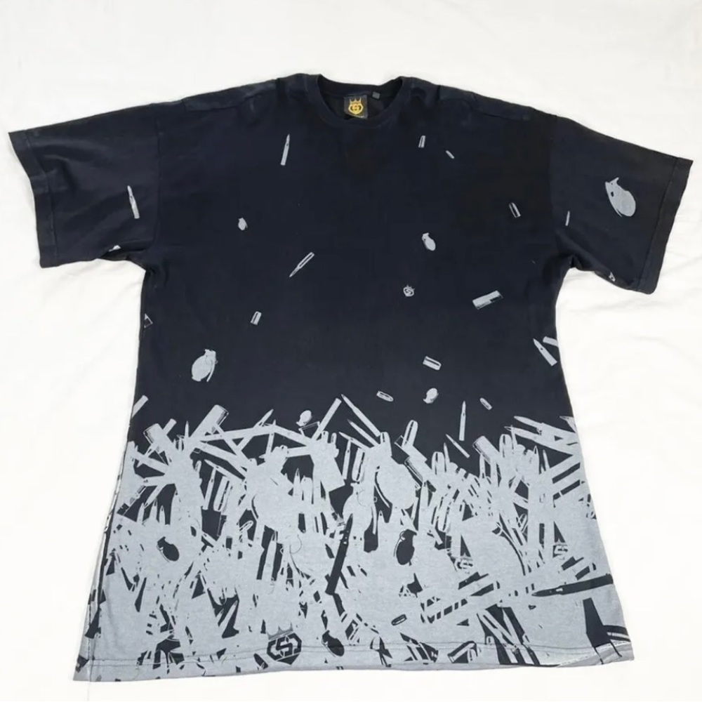 Cerbae Mens Black Graphic Print Short Sleeve T-Shirt Size 2X